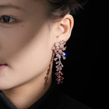 Ombre Petal Cascade Earrings