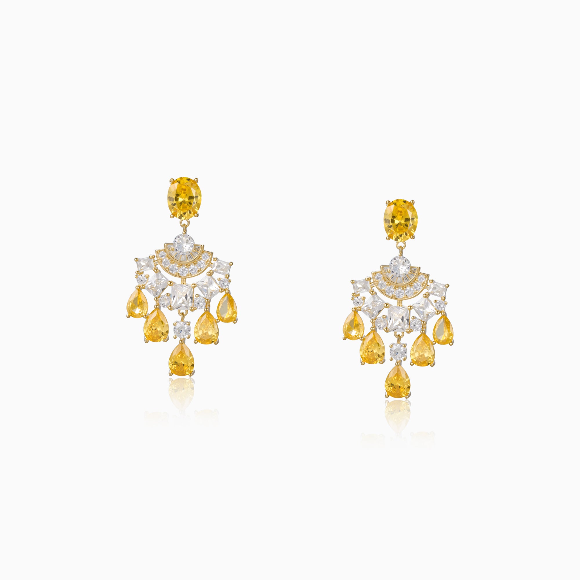 Halo Fan Drop Earrings