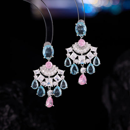 Halo Fan Drop Earrings