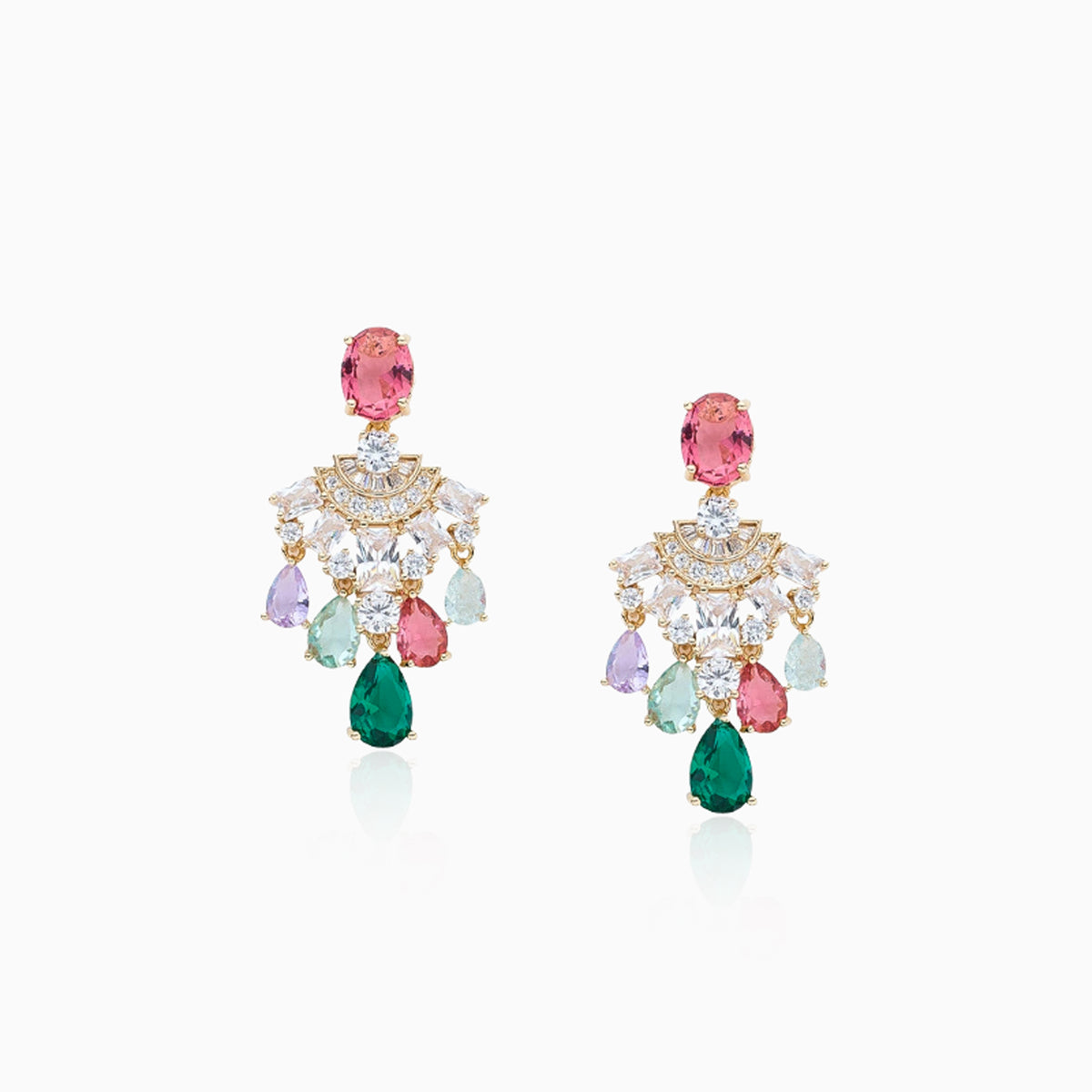 Halo Fan Drop Earrings