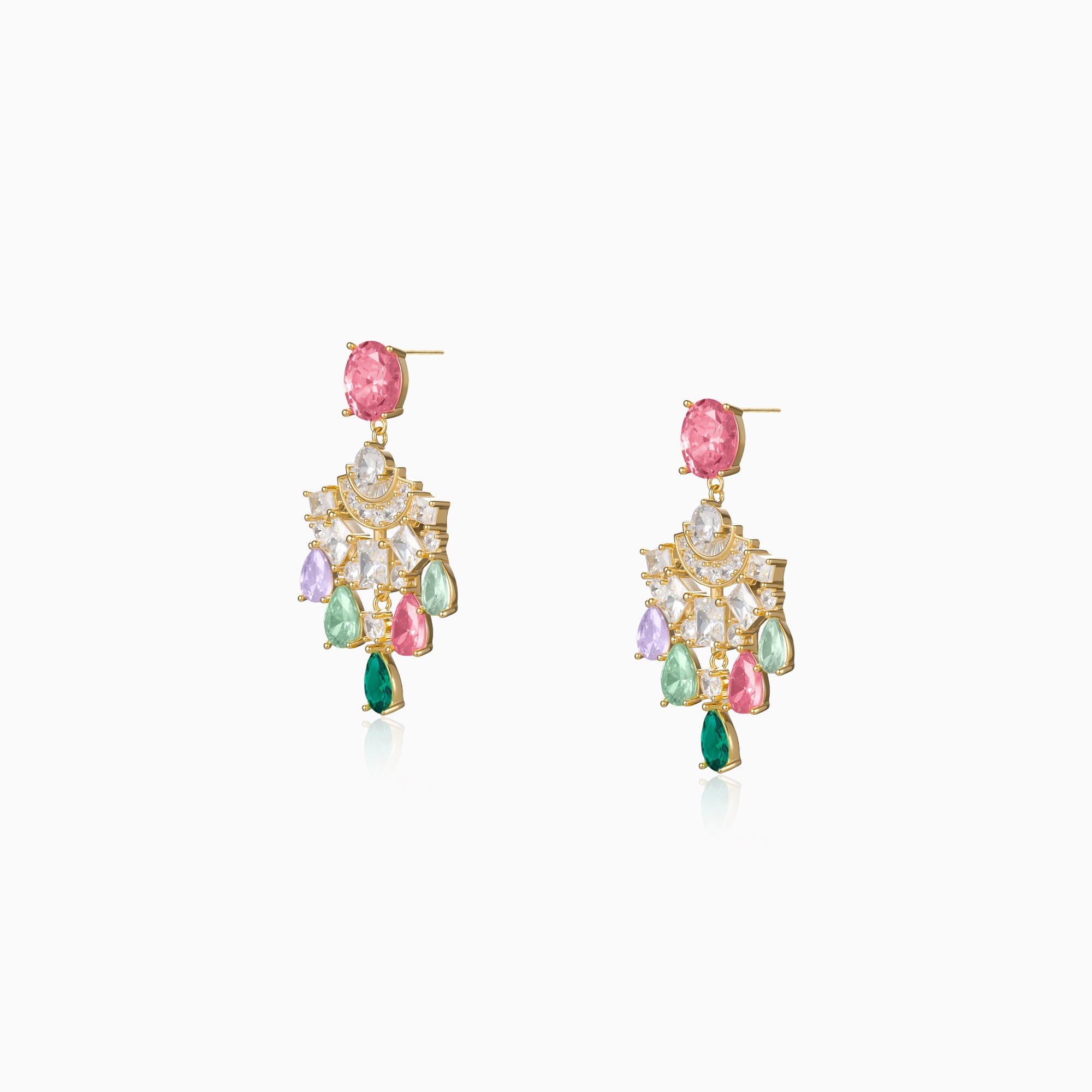 Halo Fan Drop Earrings