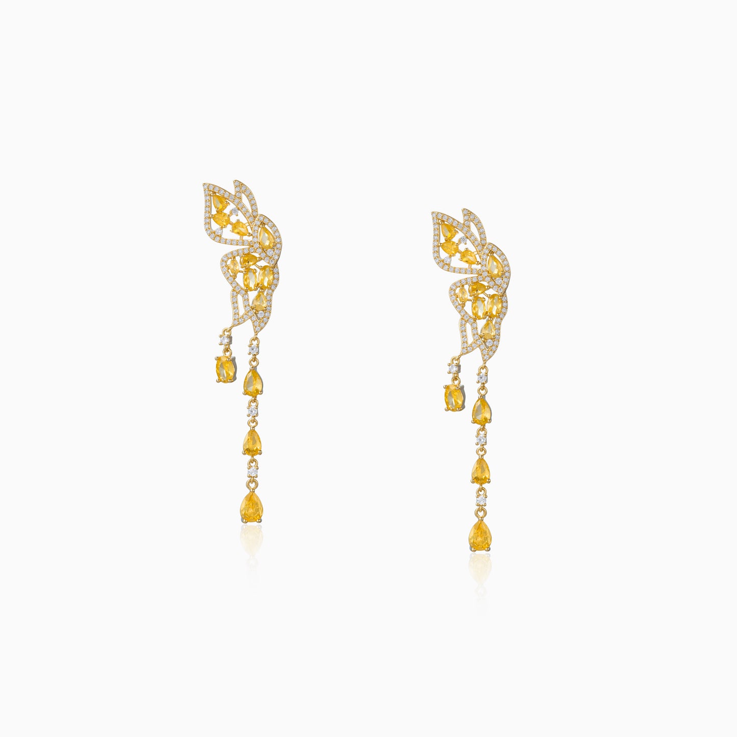 Luminous Leaf Drip Earrings