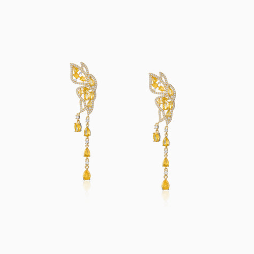 Luminous Leaf Drip Earrings