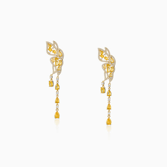 Luminous Leaf Drip Earrings