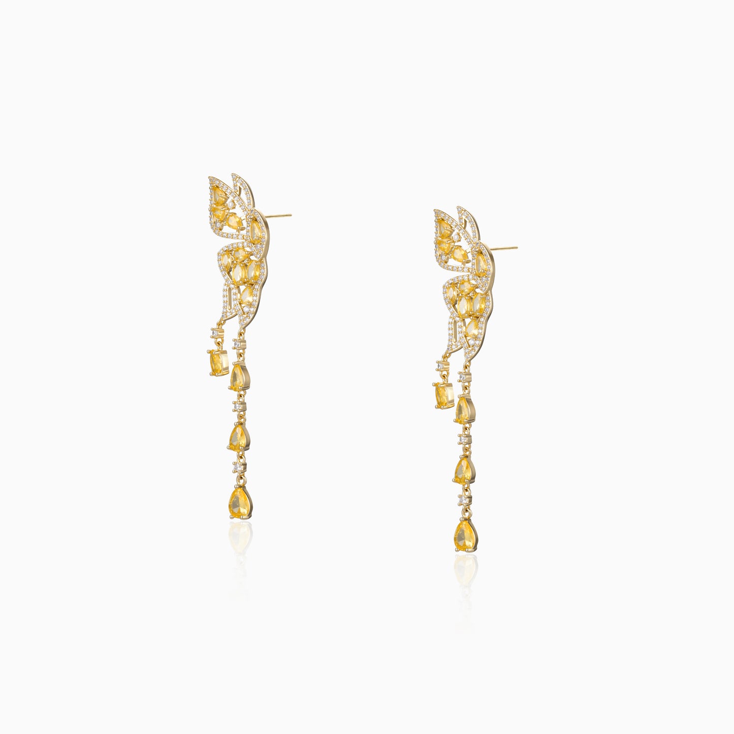 Luminous Leaf Drip Earrings