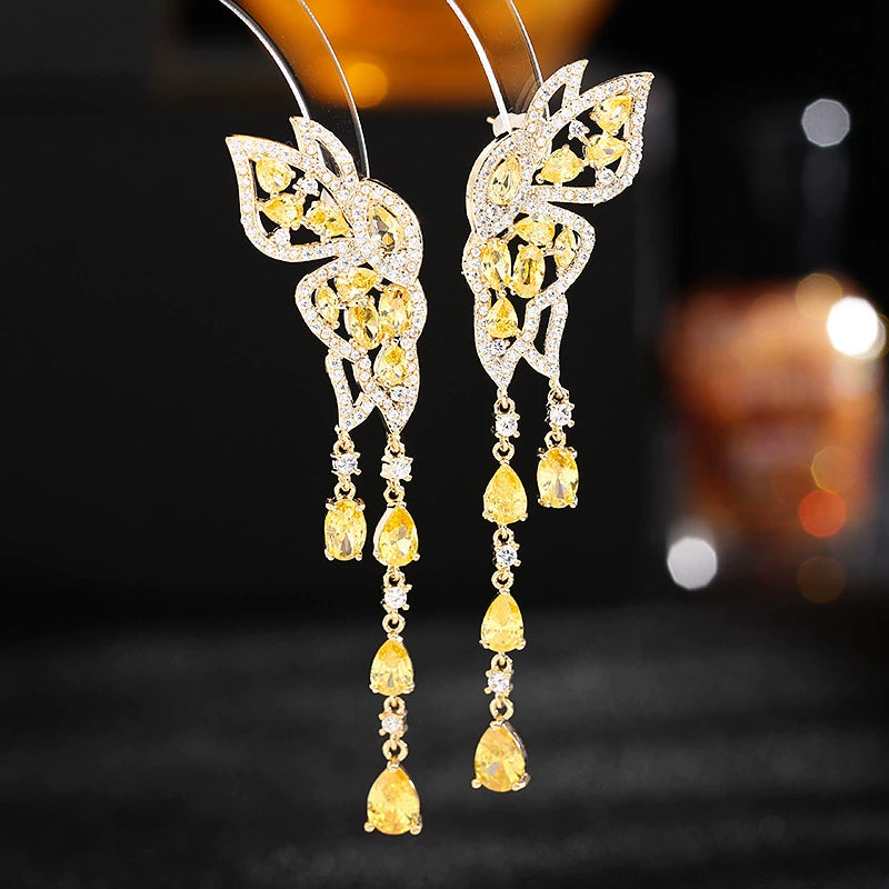 Luminous Leaf Drip Earrings