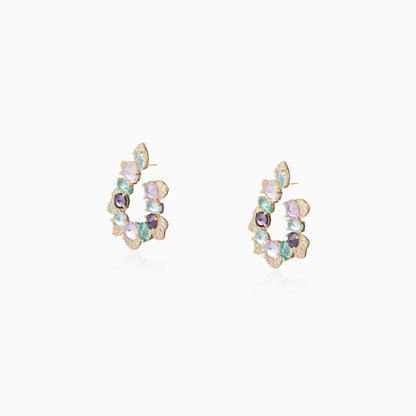 Twilight Chroma C-Hoop Rainbow Earrings