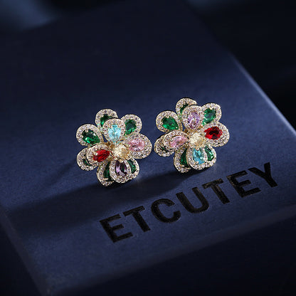 Luxe Sparking Floral Earrings