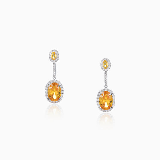 Luxe Amber Halo Earrings