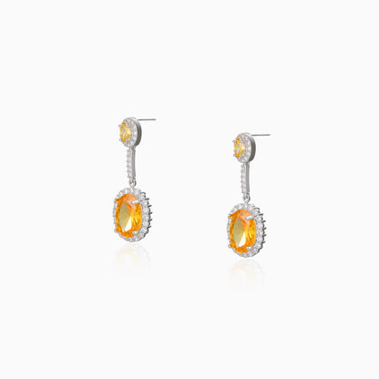 Luxe Amber Halo Earrings