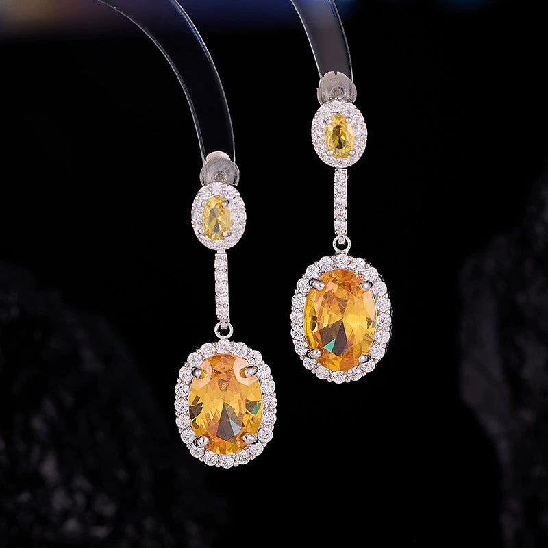 Luxe Amber Halo Earrings
