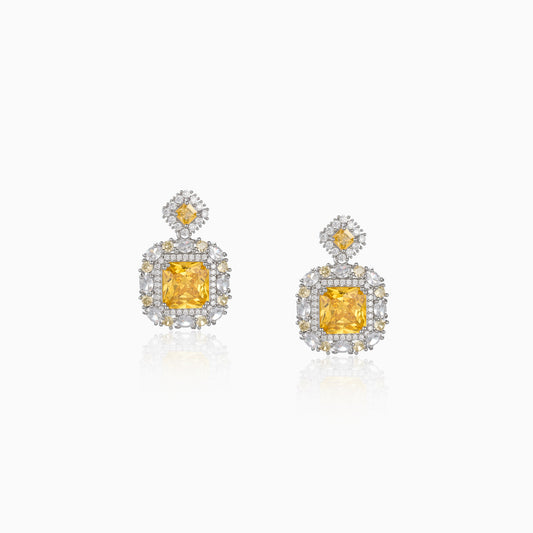Luxe Sunburst Square Earrings