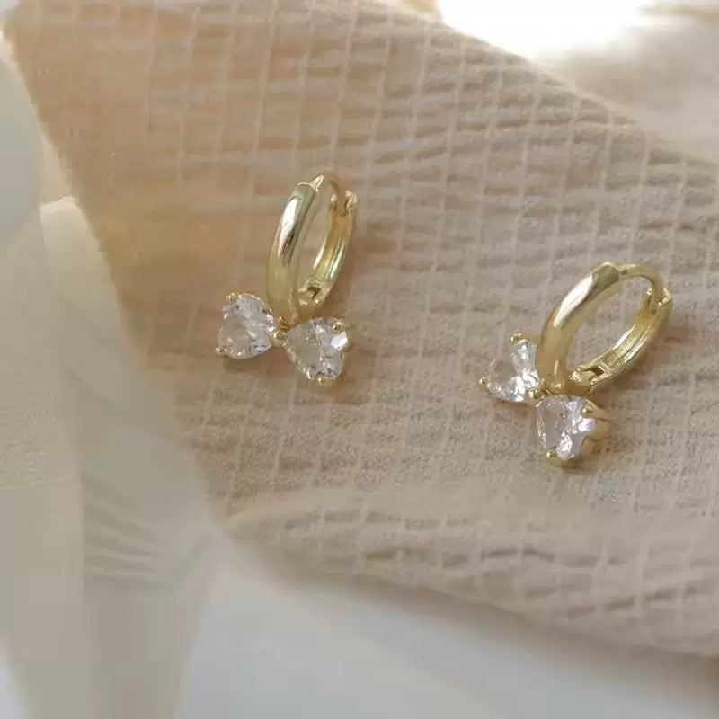 Petite Bow Hoop Earrings