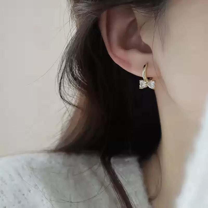 Petite Bow Hoop Earrings