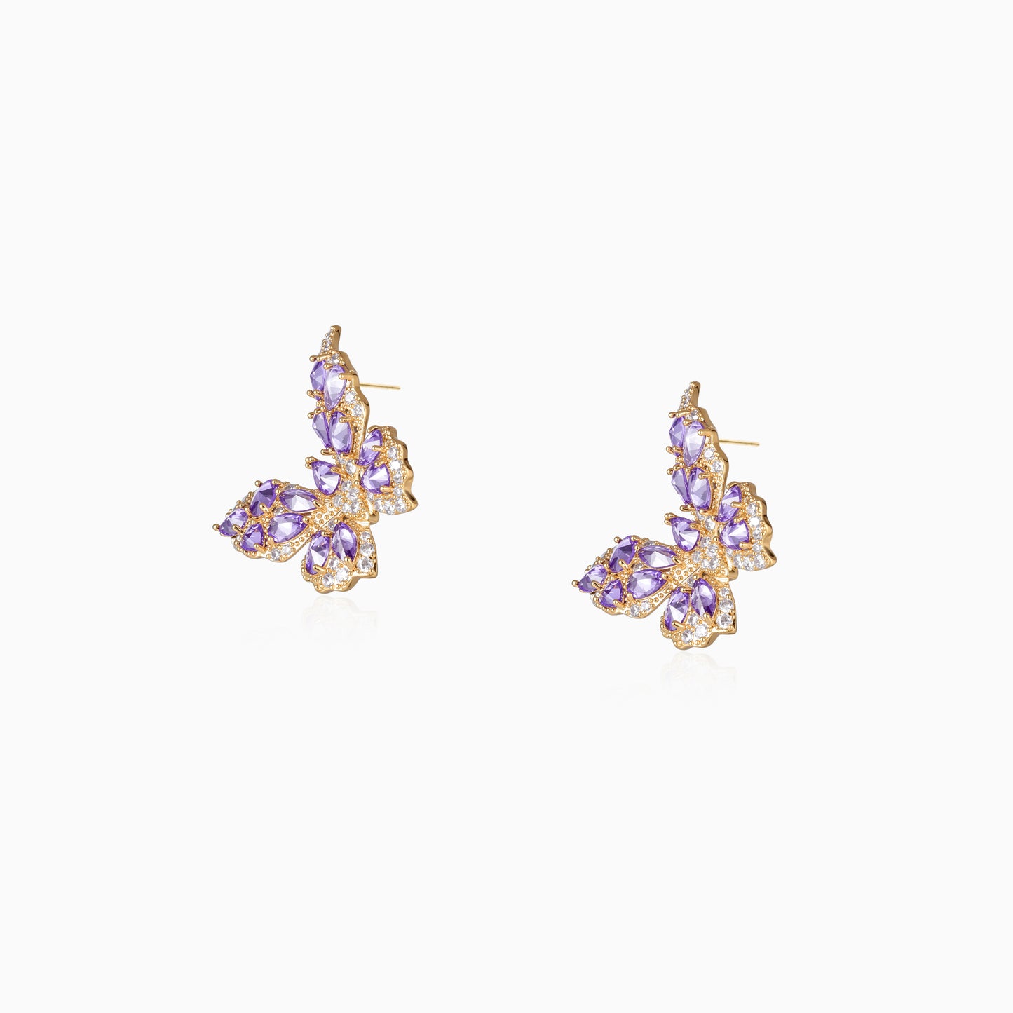 Petal-Wing Butterfly Stud Earrings