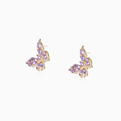 Petal-Wing Butterfly Stud Earrings