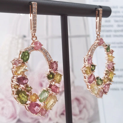 Ethereal Loop Tourmaline Earrings