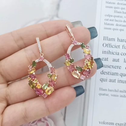 Ethereal Loop Tourmaline Earrings