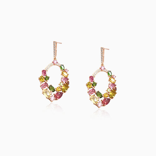 Ethereal Loop Tourmaline Earrings