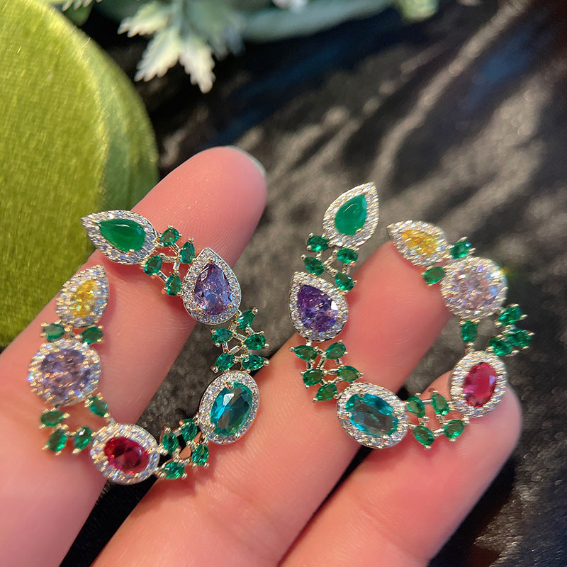 Rainbow Curve Arc Earrings