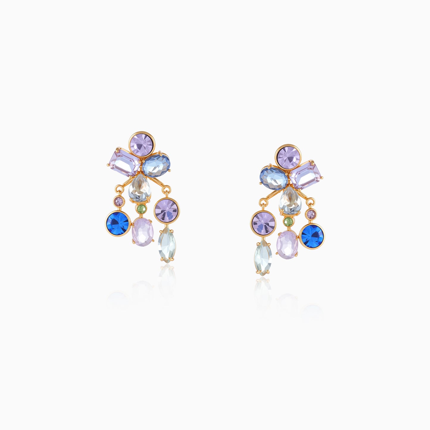 Aurora Cascade Cluster Detachable Earrings