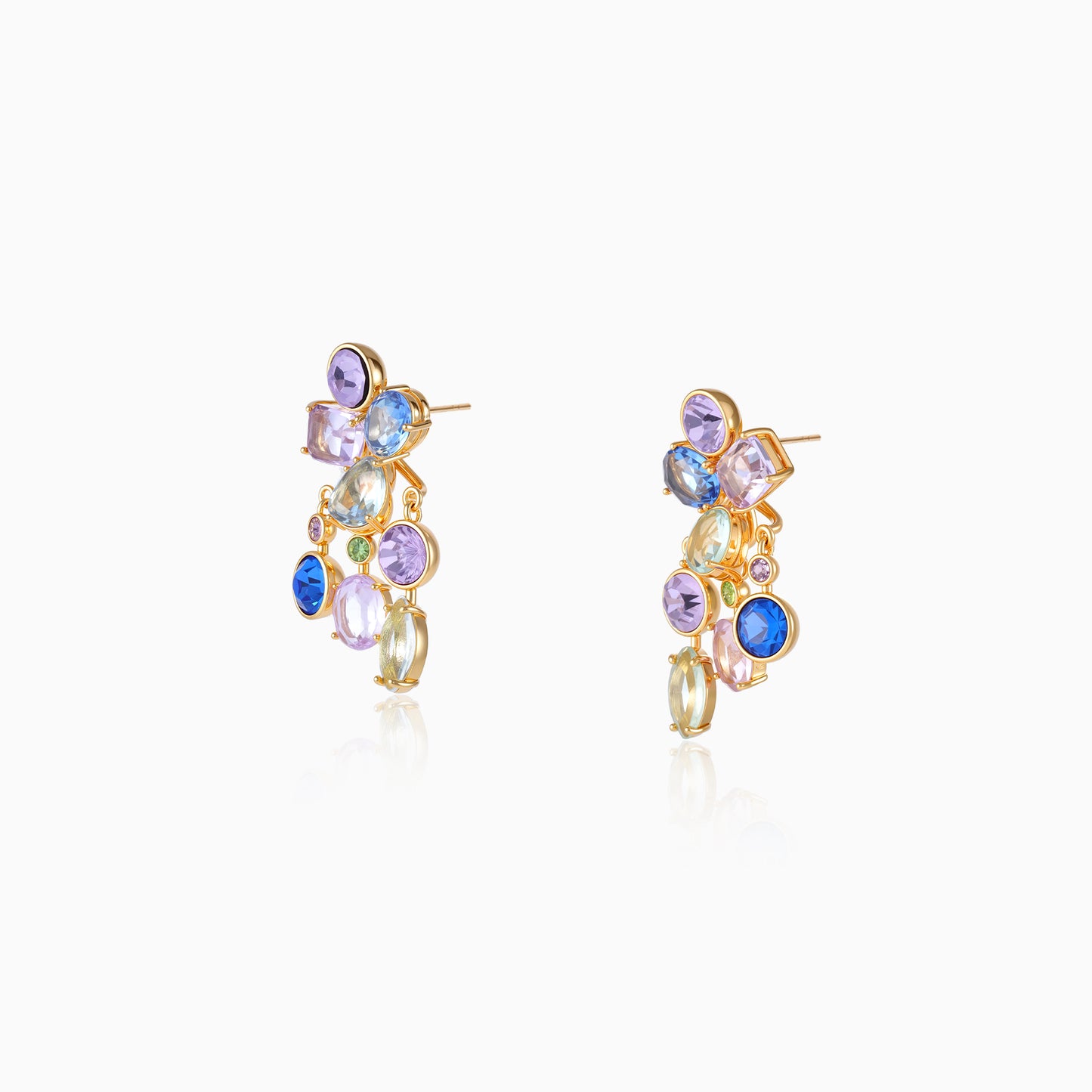 Aurora Cascade Cluster Detachable Earrings
