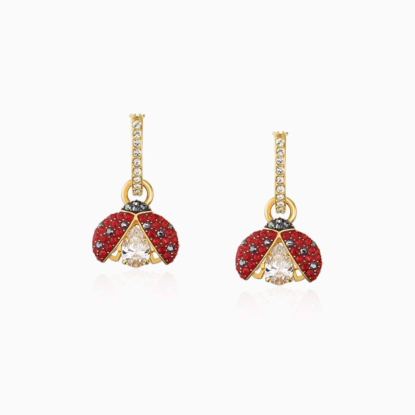 Crimson Luck Ladybug Earrings
