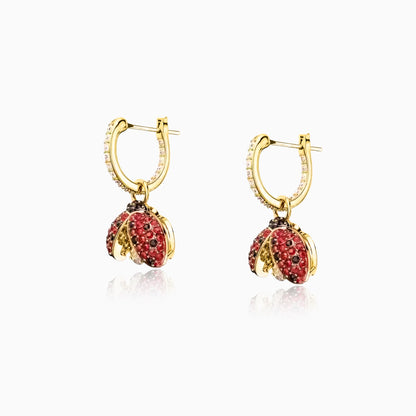 Crimson Luck Ladybug Earrings