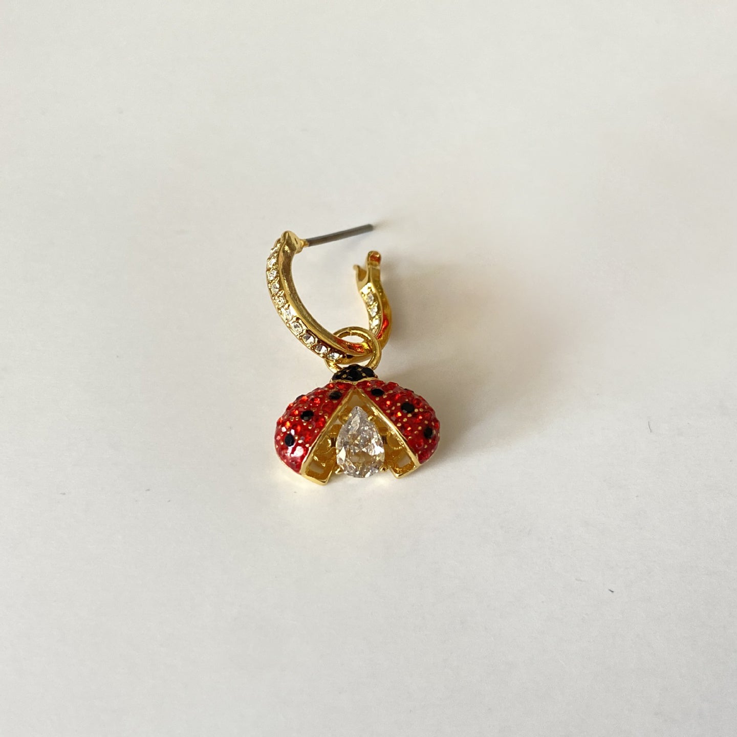 Crimson Luck Ladybug Earrings
