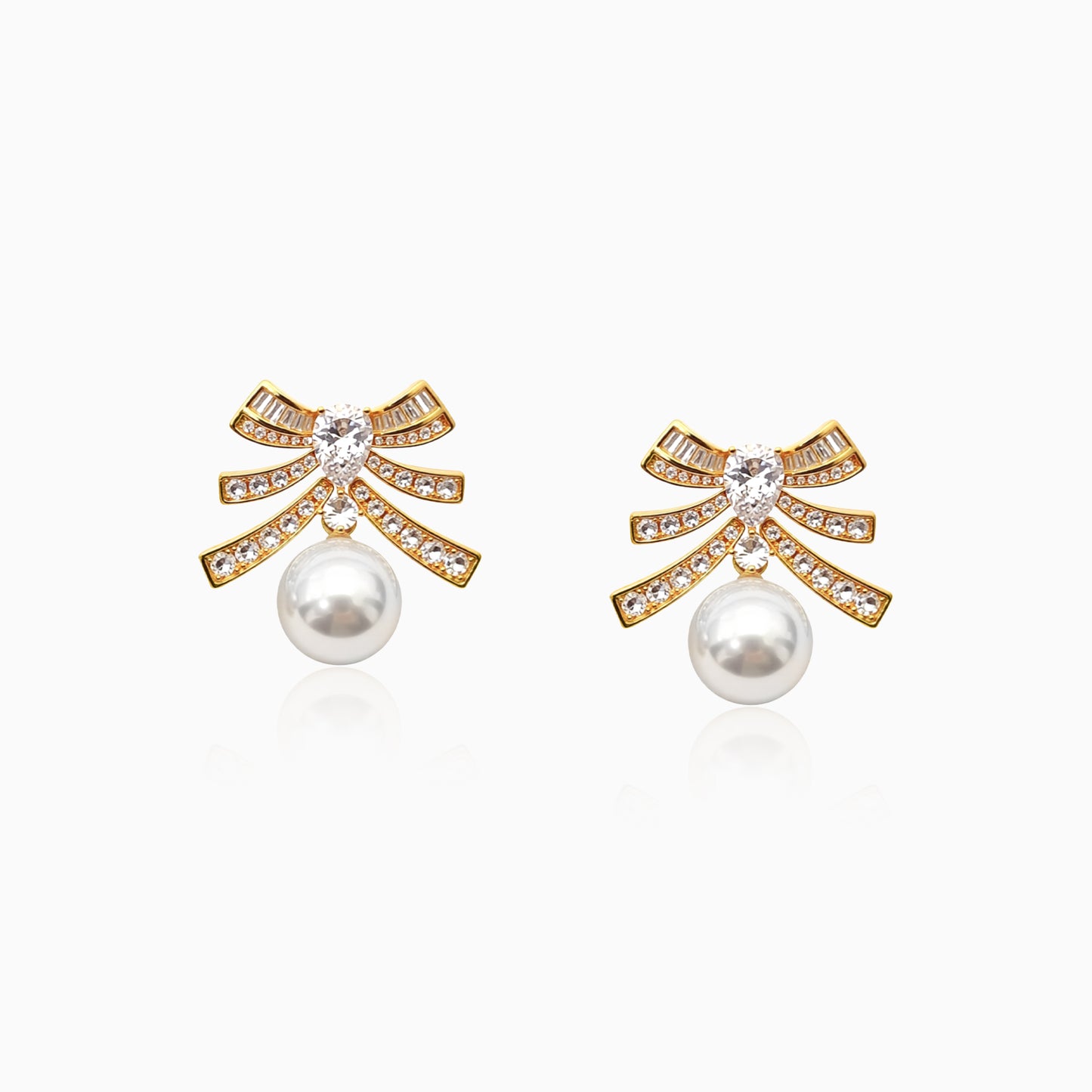 Grand Bow Pearl Earrings