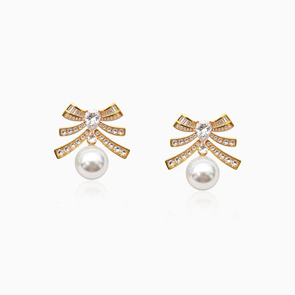 Grand Bow Pearl Earrings