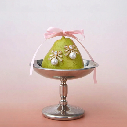 Grand Bow Pearl Earrings