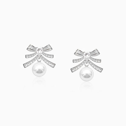 Grand Bow Pearl Earrings