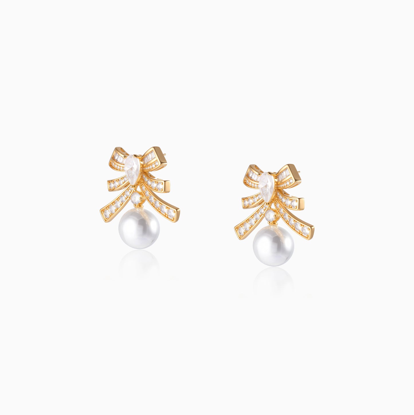 Grand Bow Pearl Earrings