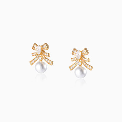 Grand Bow Pearl Earrings