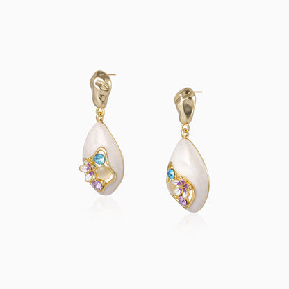 Baroque Floral Teardrop Earrings