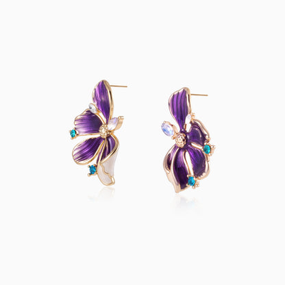 Enamel Fantasy Flower Earrings