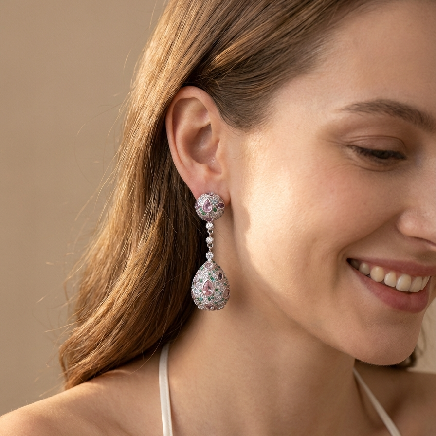 Vintage Teardrop Dangle Earrings