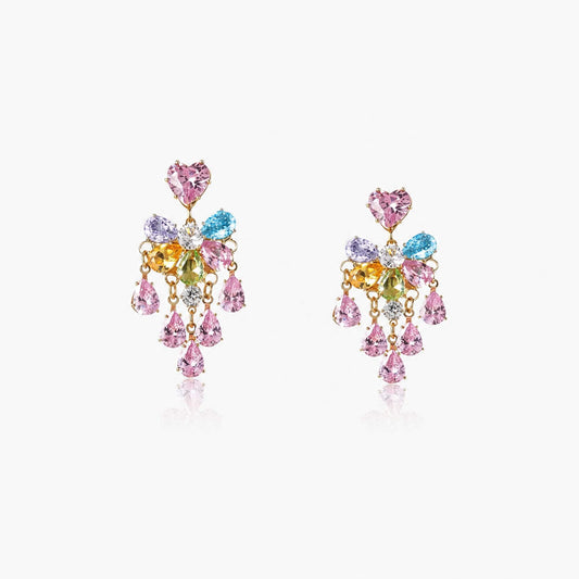 Prism Heart Teardrop Earrings