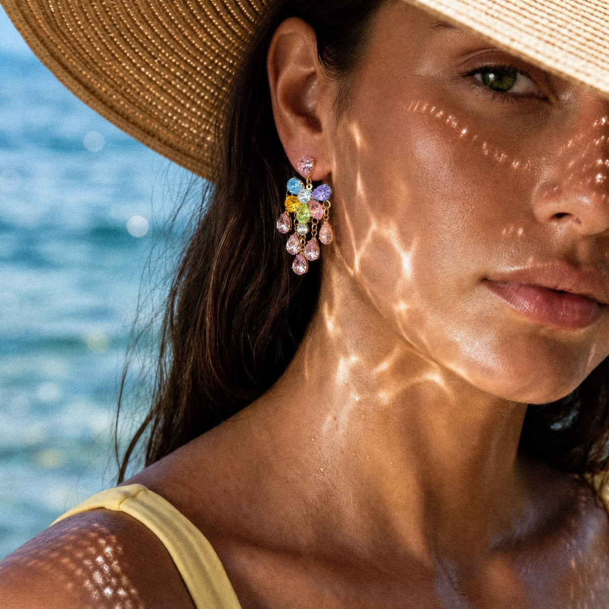 Prism Heart Teardrop Earrings