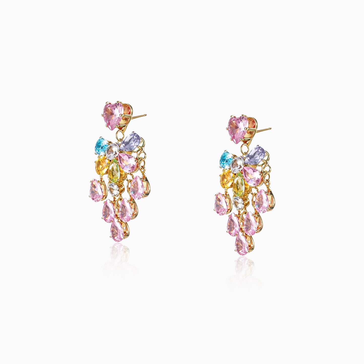 Prism Heart Teardrop Earrings