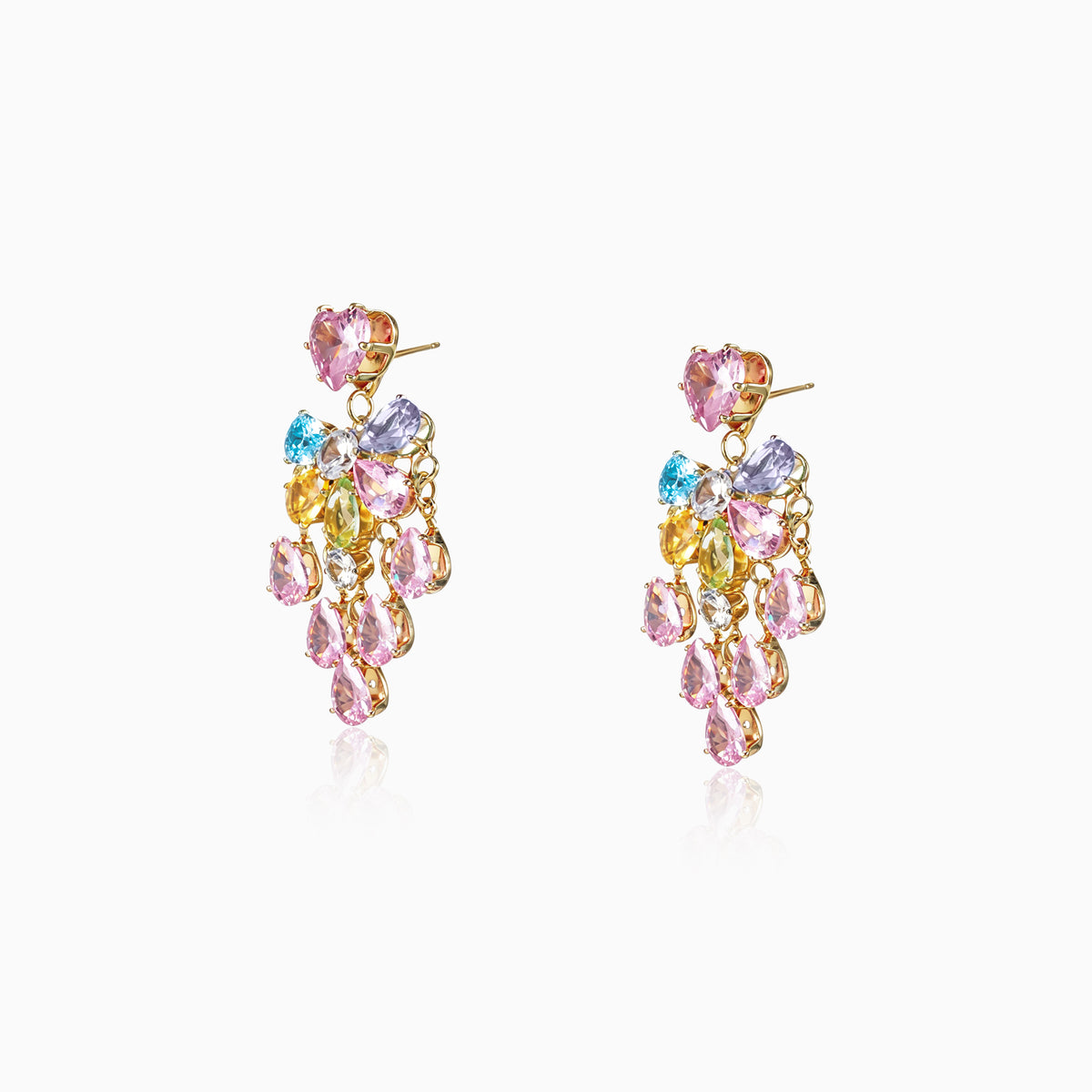 Prism Heart Teardrop Earrings