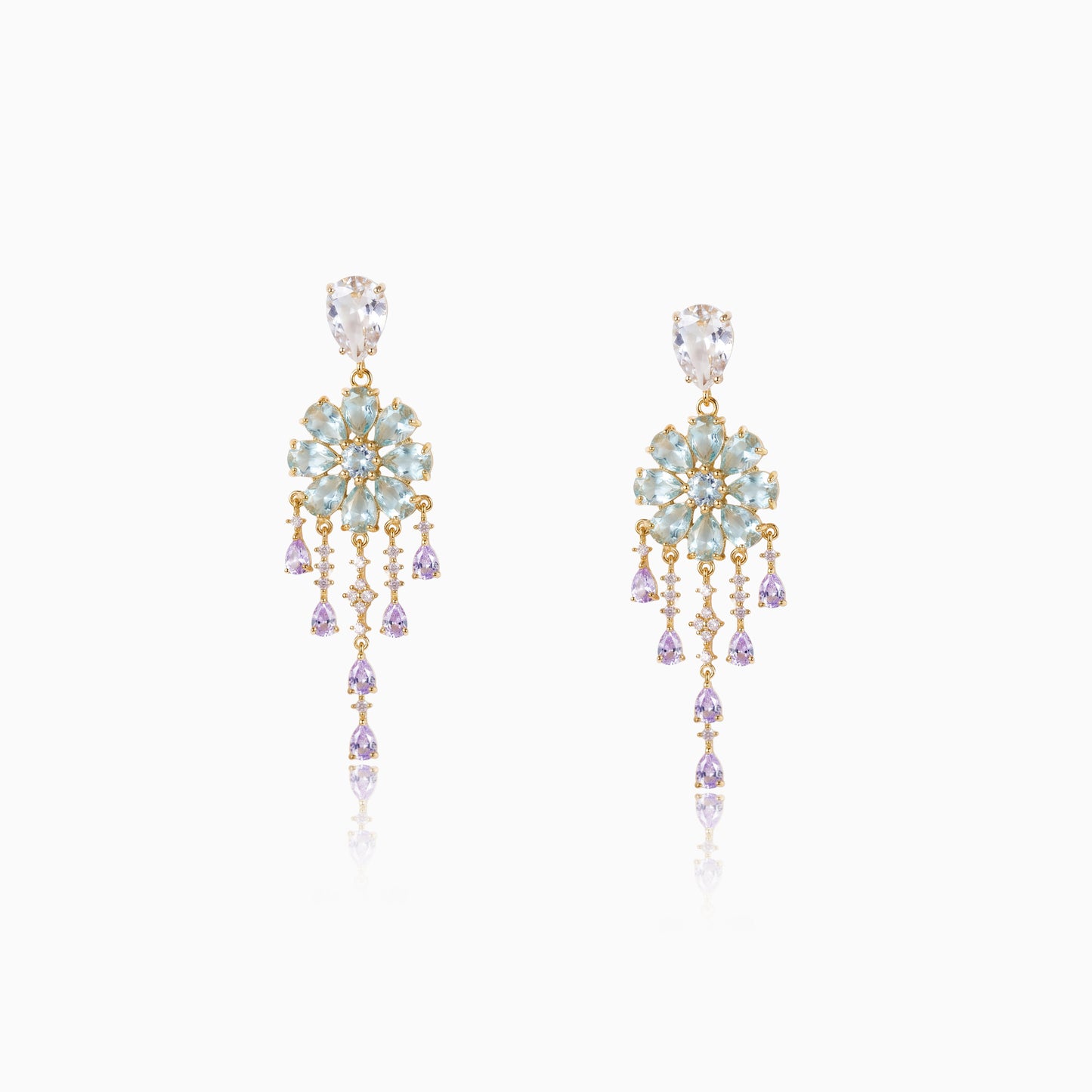 Bloom Drop Fringe Earrings