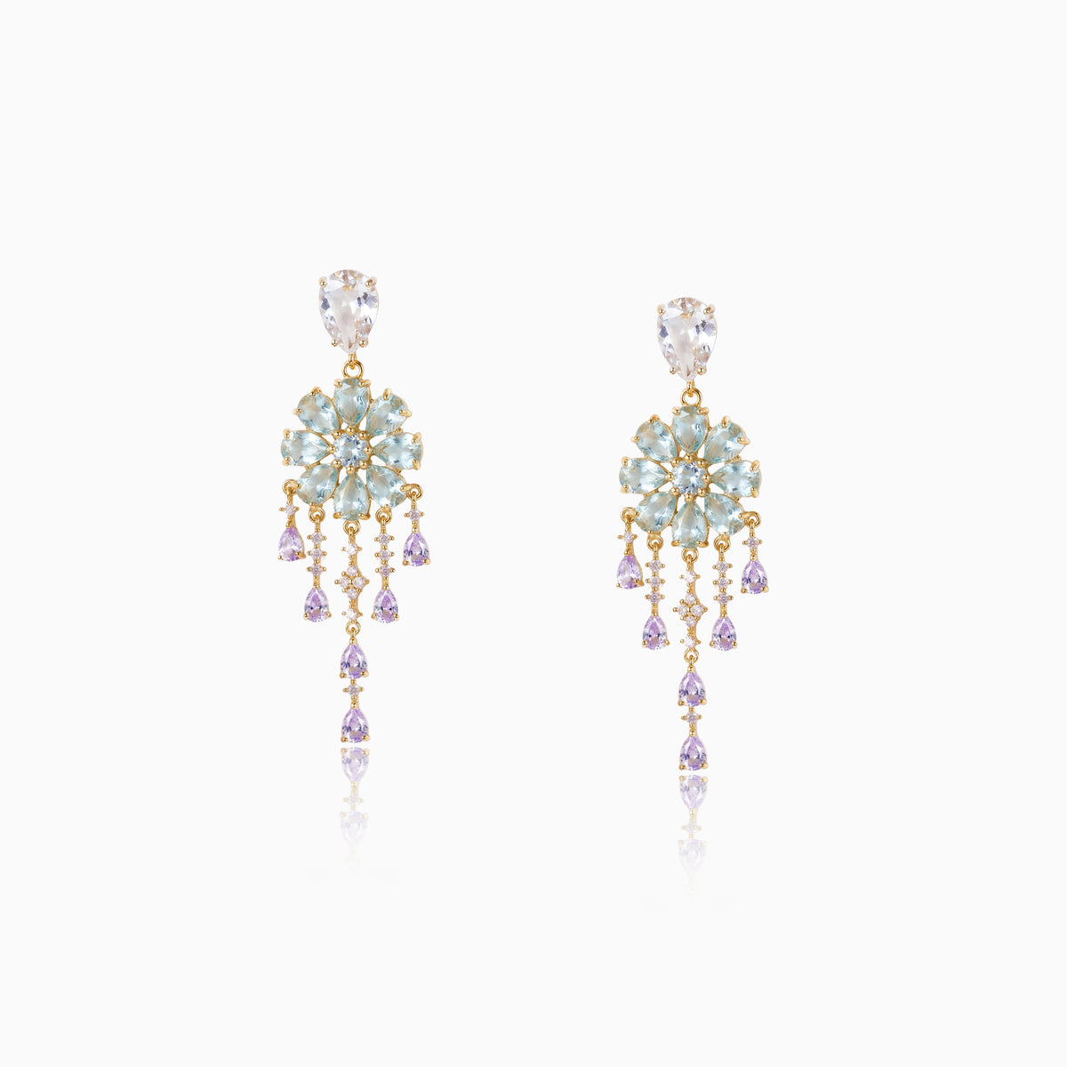 Bloom Drop Fringe Earrings