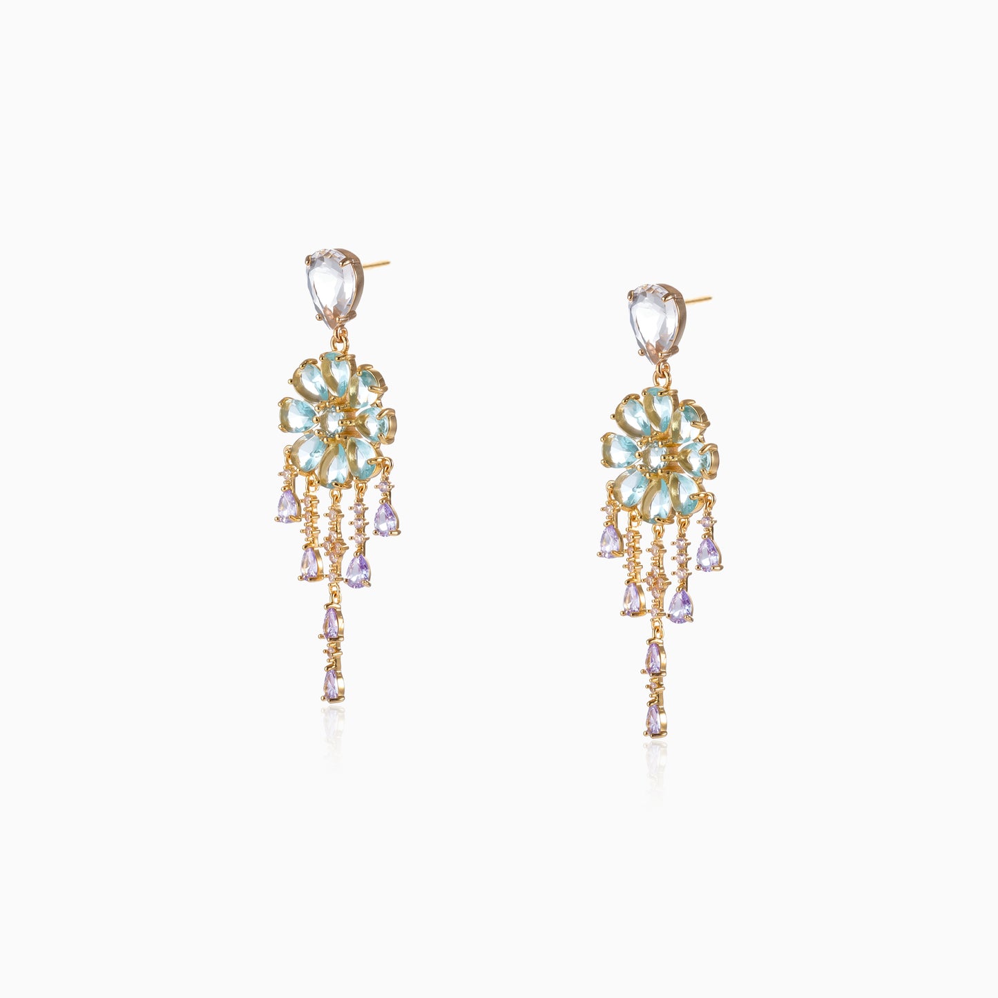 Bloom Drop Fringe Earrings