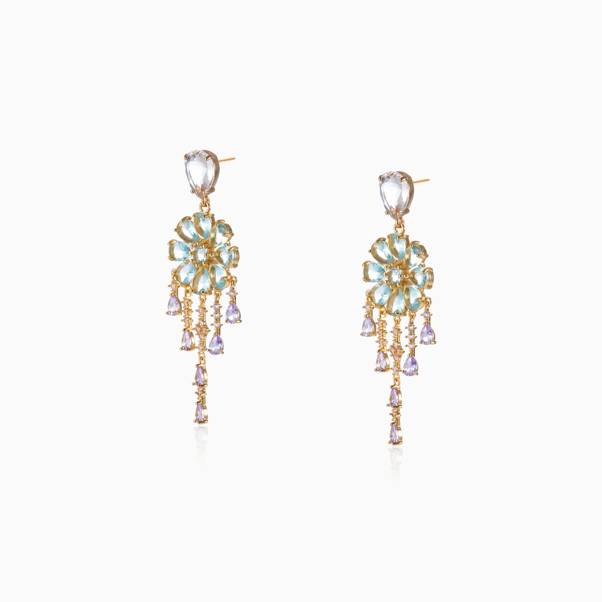 Bloom Drop Fringe Earrings