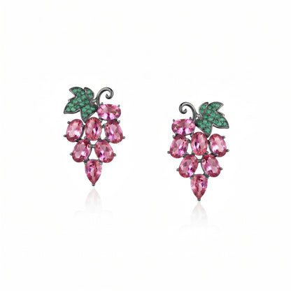 Juicy Grape Charm Earrings
