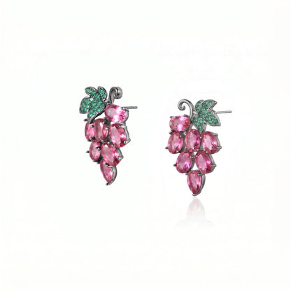 Juicy Grape Charm Earrings