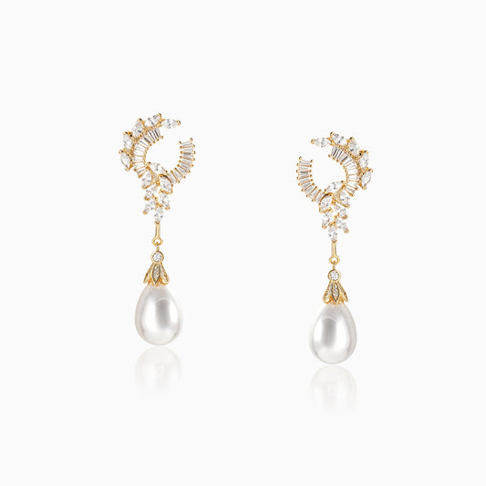 Elegance Pearl Dangle Earrings