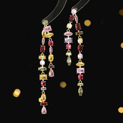 Multi-color Detachable Dangle Earrings